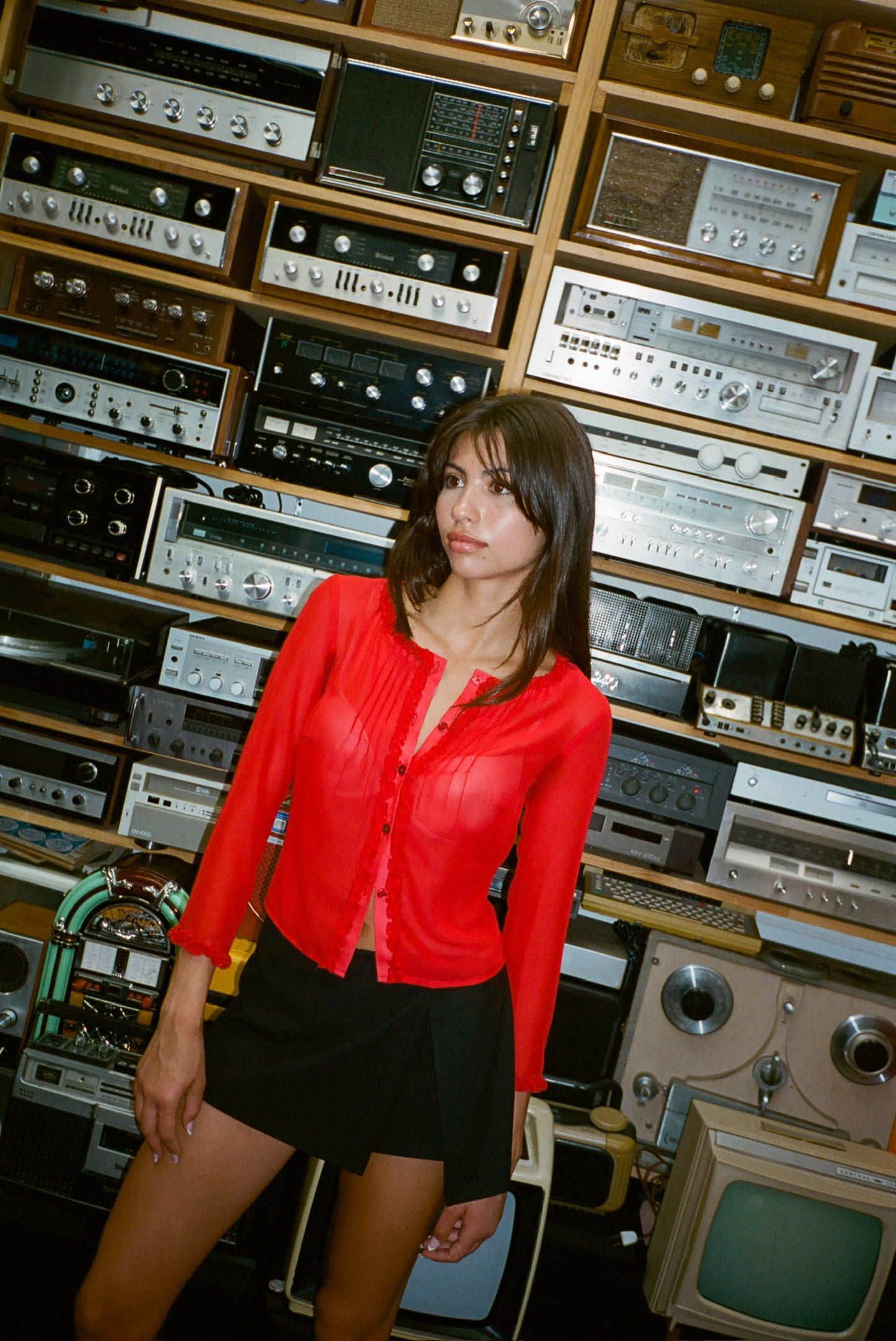 Mila Top in Cherry